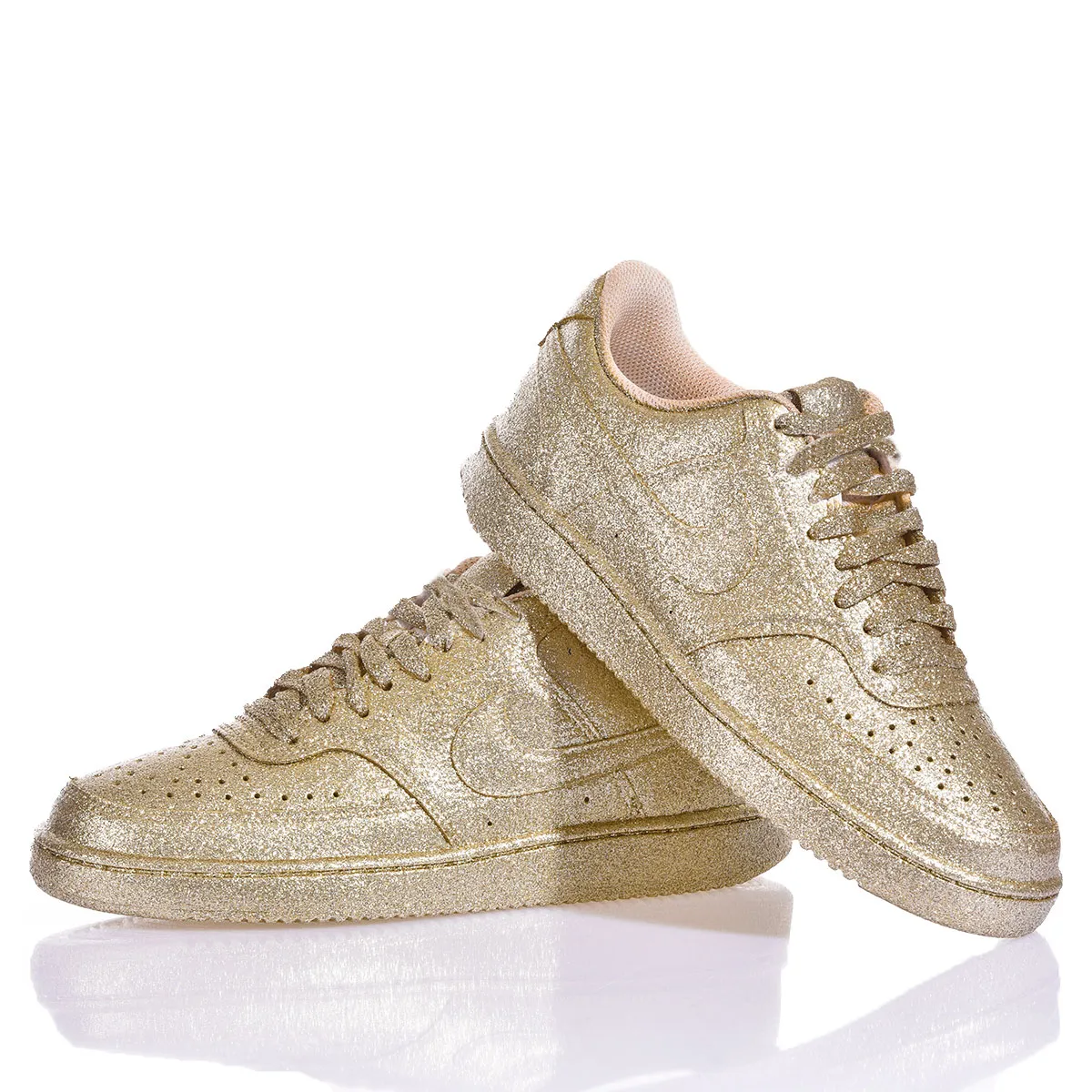 Nike Full Gold Court Vision Glitter