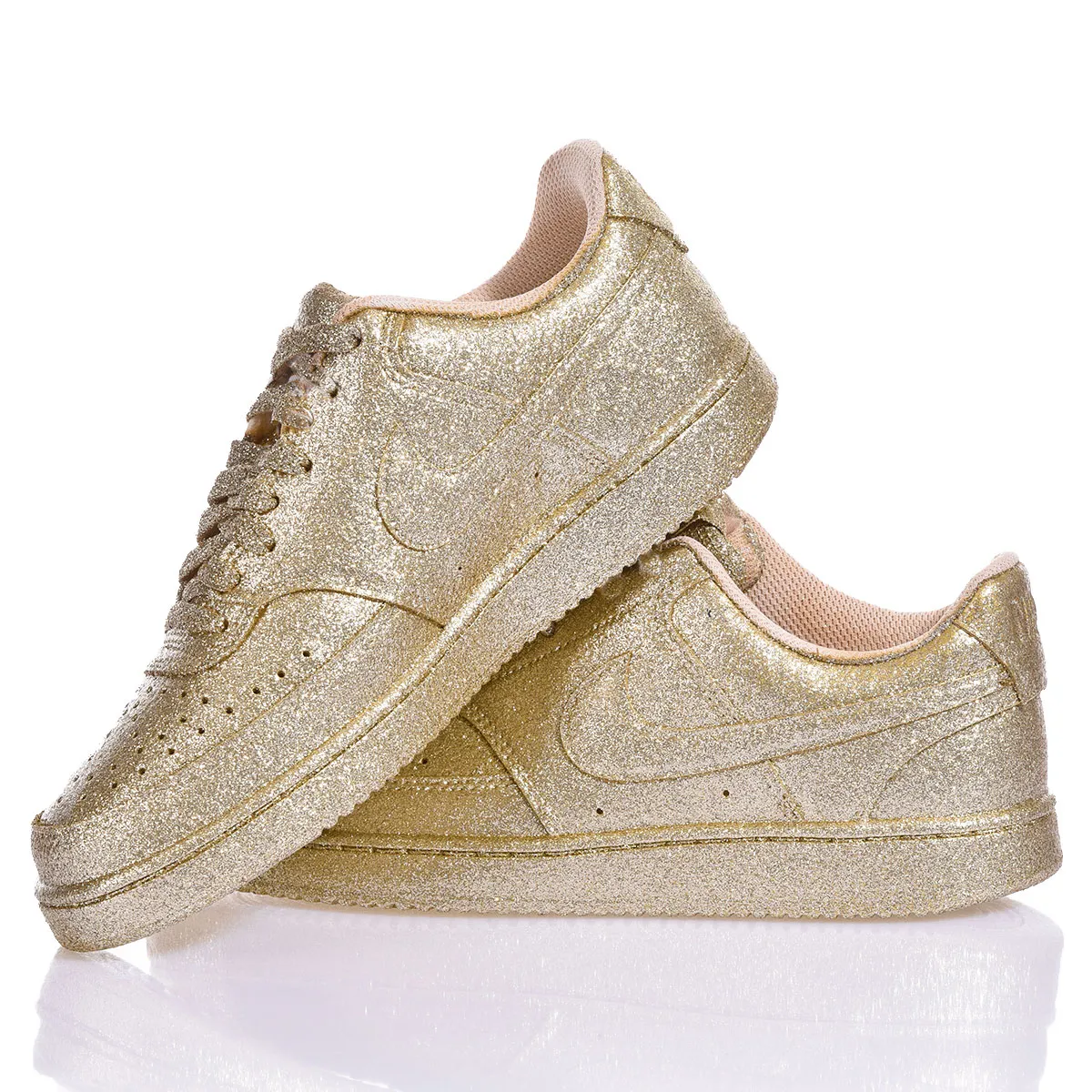 Nike Full Gold Court Vision Glitter