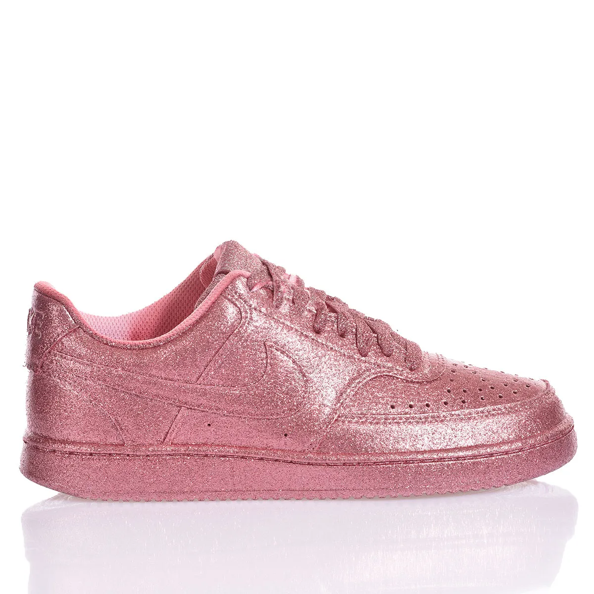 Nike Full Pink Court Vision Glitter