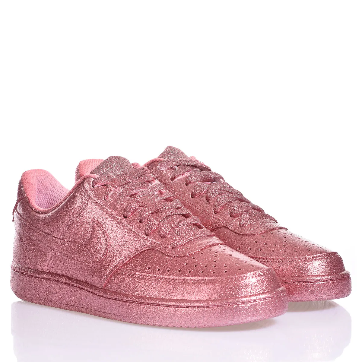 Nike Full Pink Court Vision Glitter