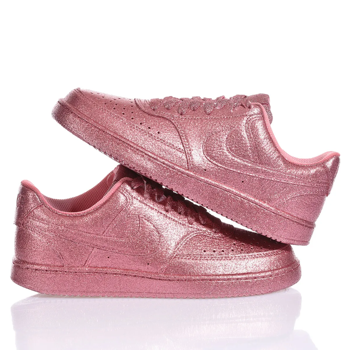 Nike Full Pink Court Vision Glitter