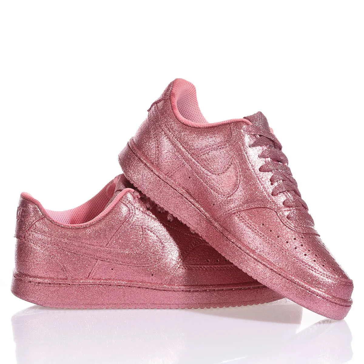 Nike Full Pink Court Vision Glitter