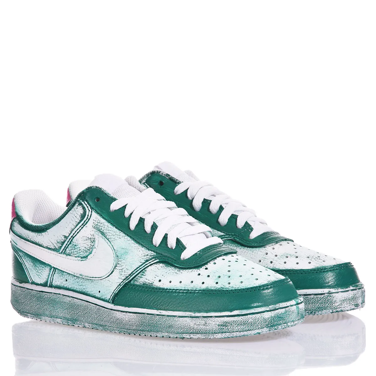 Nike Green Game Court Vision Malowane