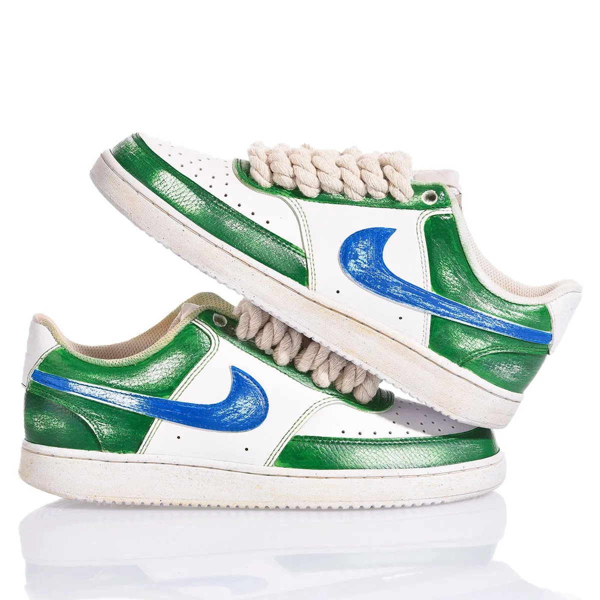 Nike Green Vintage Court Vision Painted, Special