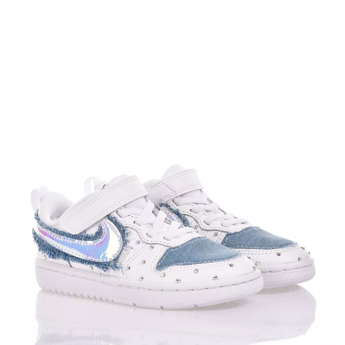 Nike Junior Denim Blue Rain Court Vision Special, Swarovski