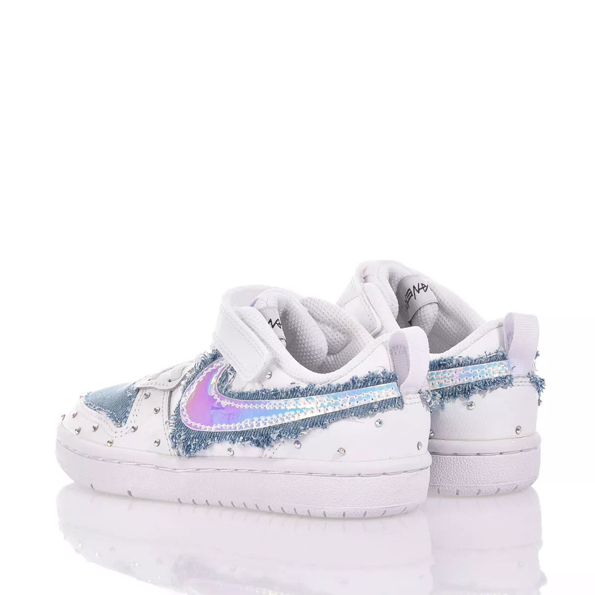 Nike Junior Denim Blue Rain Court Vision Special, Swarovski