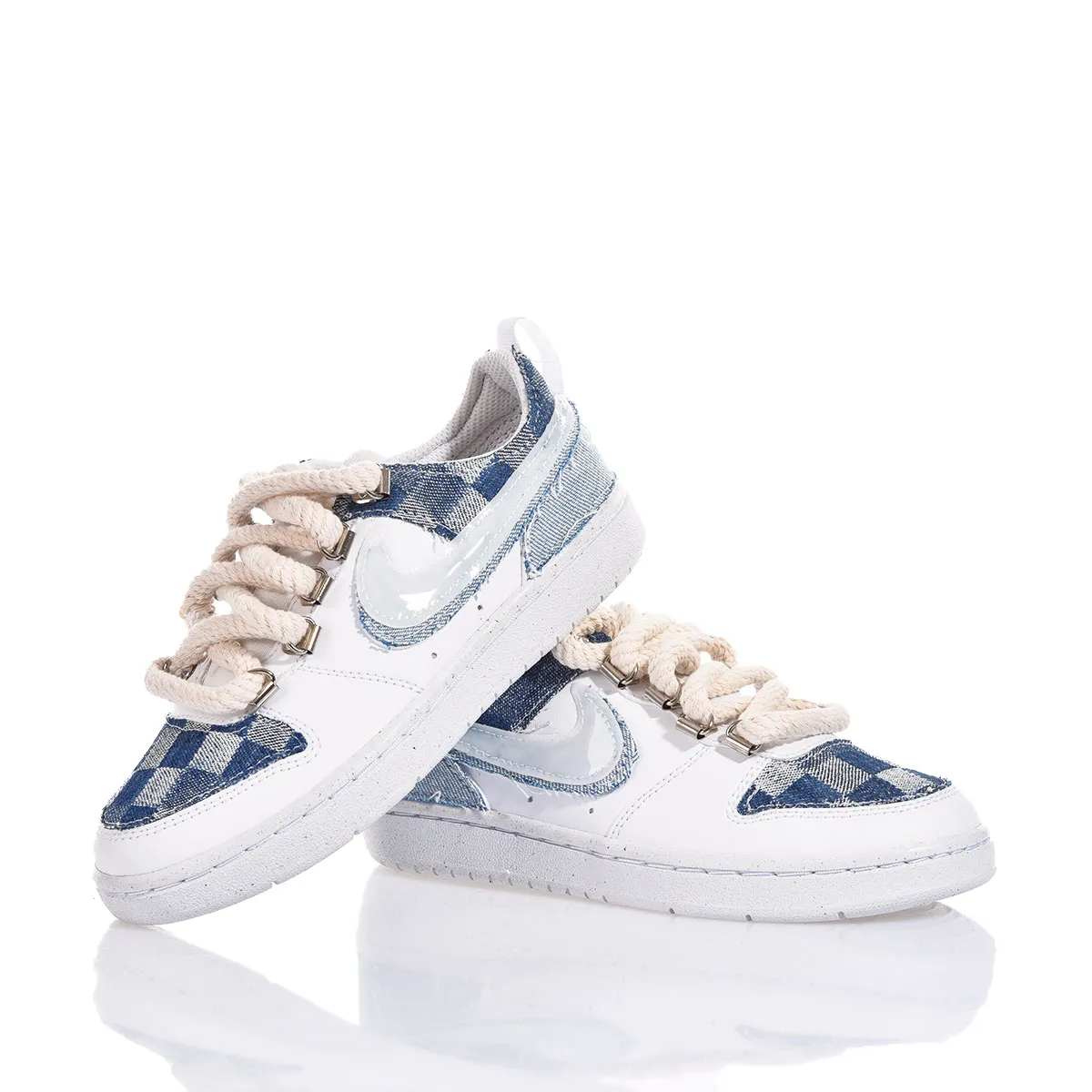 Nike Junior Denim Check Court Vision 