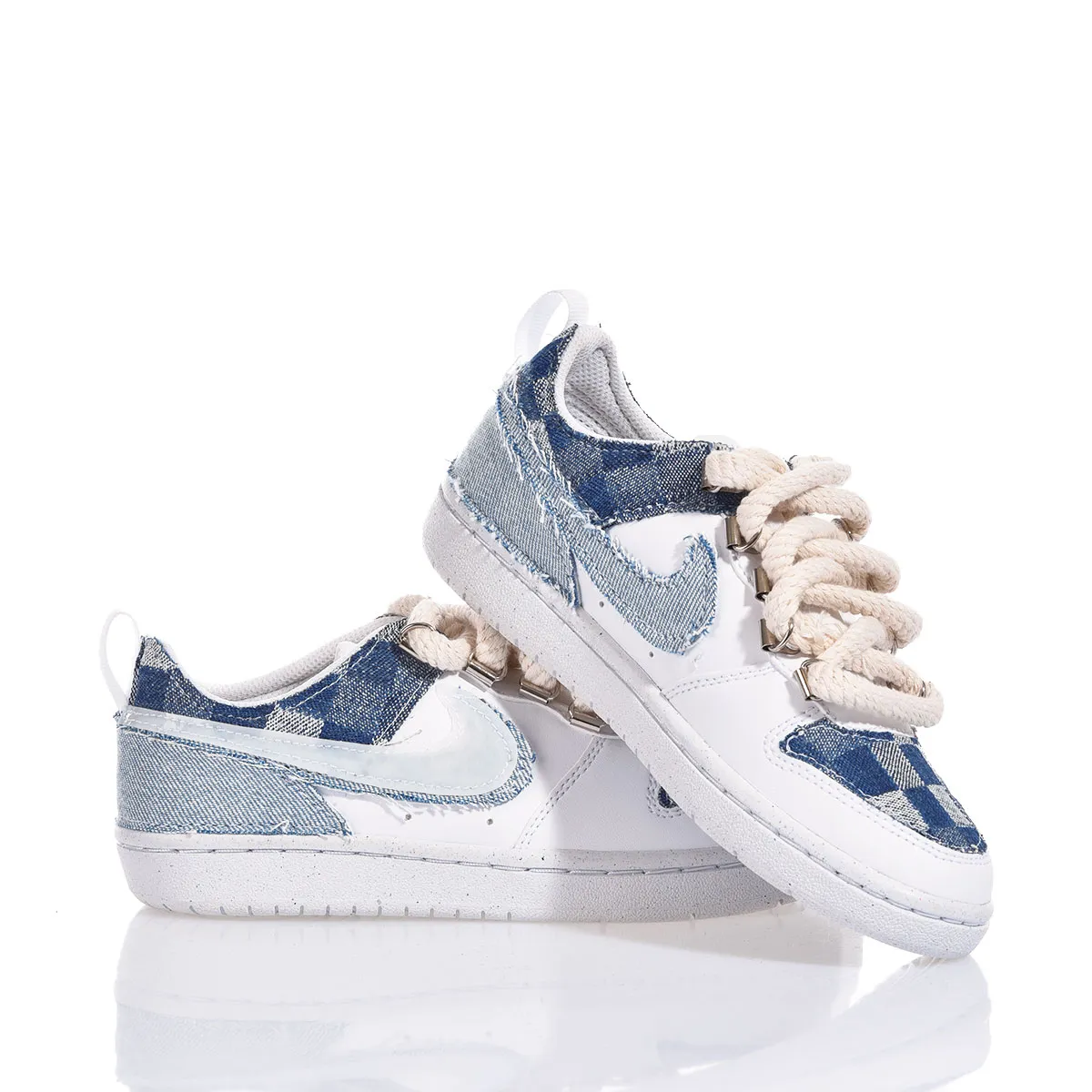 Nike Junior Denim Check Court Vision 