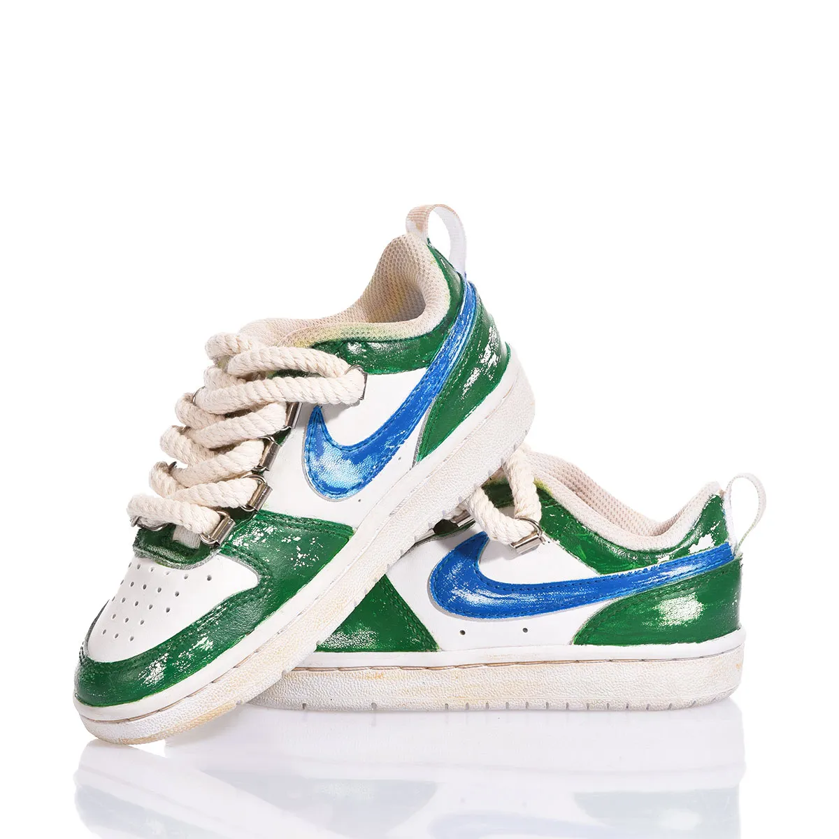 Nike Junior Green Vintage Court Vision Painted, Special